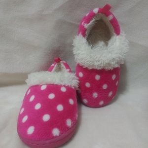 Pink/White Polka Dot Baby Girl Shoes Size 5-6
